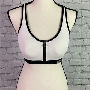 Victoria SPORT White/Black Sports Bra Size 34C